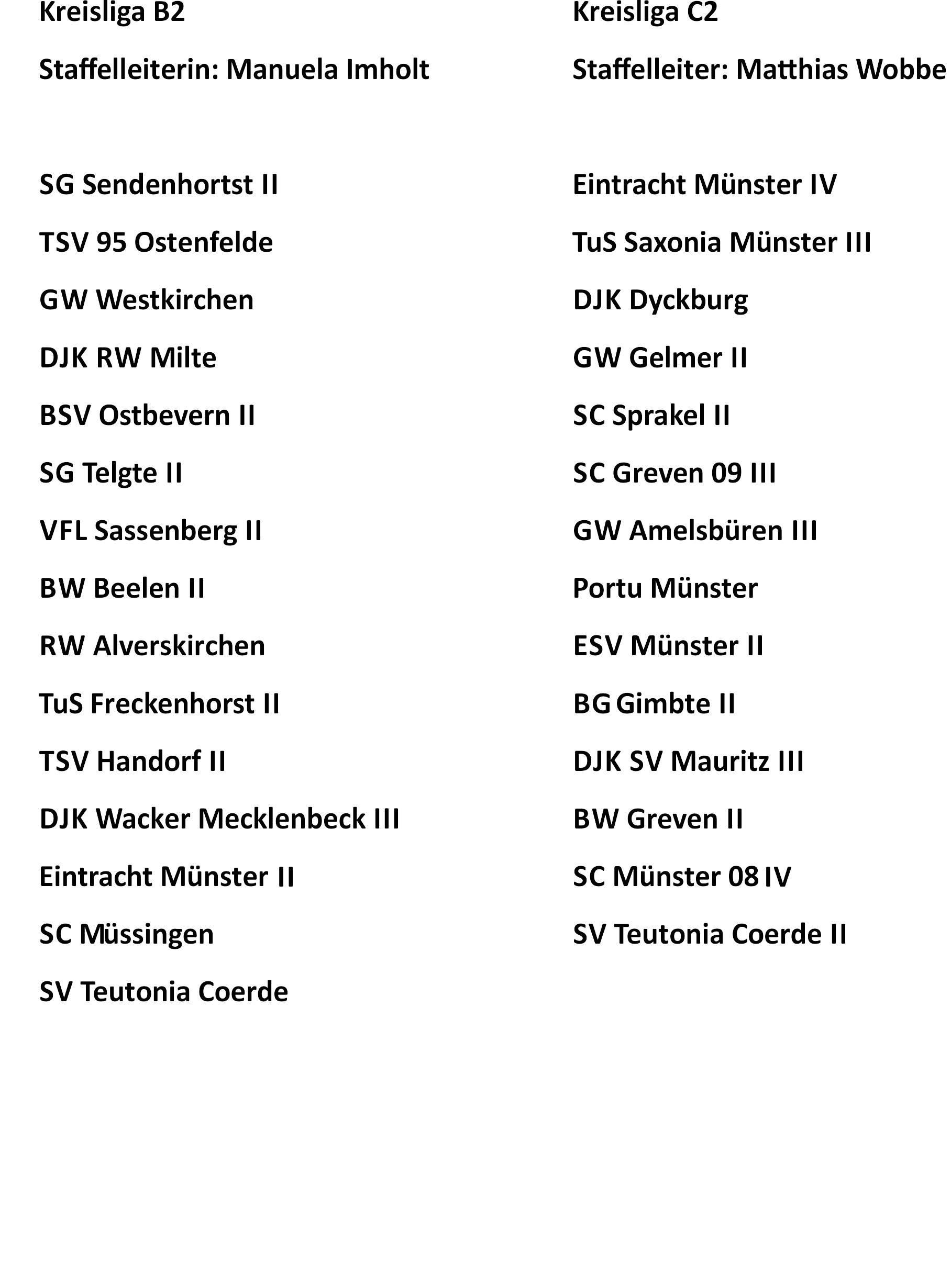 Staffeleinteilunf