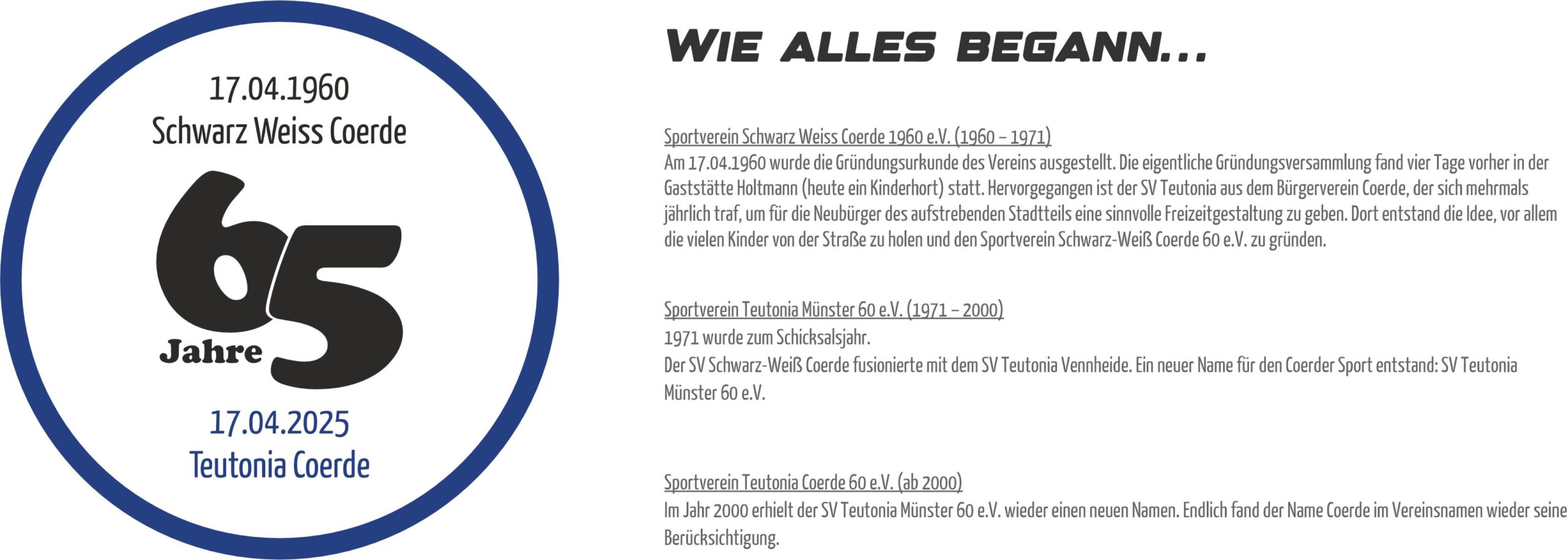 65 jahre mit Text
